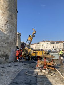 Geotechnical coring Tour Saint-Nicolas